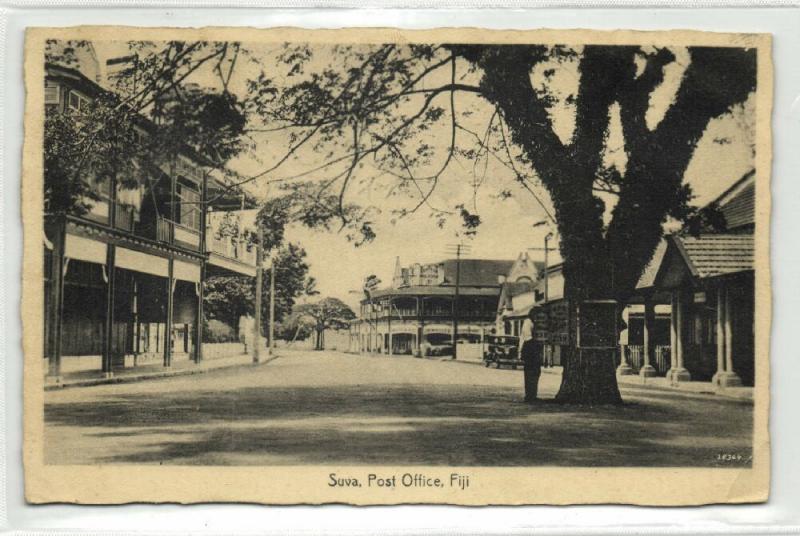 fiji islands, SUVA, Street with Post Office (1937) Stamp - Co Operative No. 124