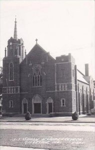 Illinois Gillespie S S Simon &  Judes Church 1958 Real Photo RPPC