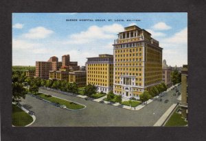 MO Barnes Hospital Group St Louis Missouri Linen Postcard Forest Park