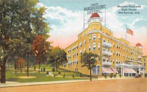 Majestic Hotel Bath House Hot Springs Arkansas 1910s postcard