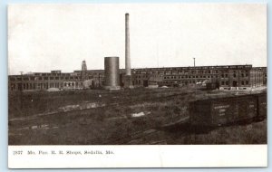 SEDALIA, Missouri MO ~ Mo Pac MISSOURI PACIFIC RAILROAD SHOPS c1910s  Postcard