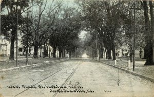 CU WIlliams Photoette Postcard, Jacksonville IL West State Street, Morgan County