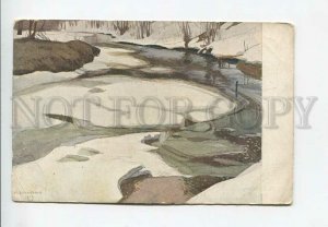3177155 Russia SPRING River by BILIBIN vintage ART NOUVEAU PC