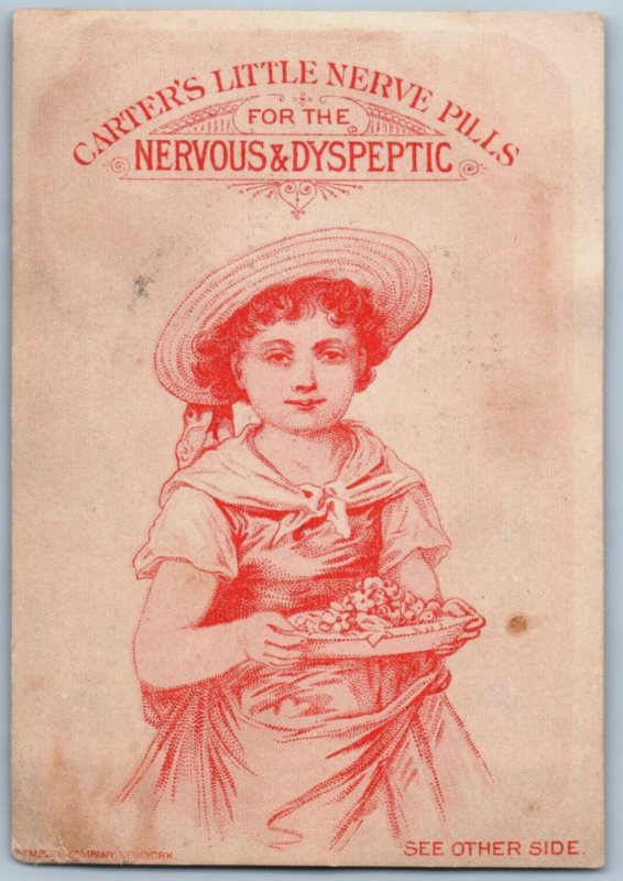 1880s-90s Carter's Pills Belladonna Quack Medicine Set Of 7 Fab! P126