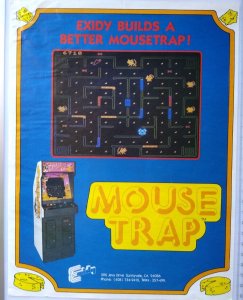 Mouse Trap Arcade Flyer Original  Video Game Promo Retro Artwork 1981 Different