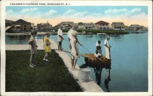 Misquamicut Rhode Island RI Children's Pleasure Pond Vintage Postcard