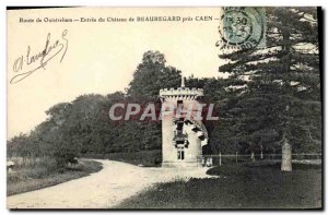Old Postcard Road Ouistreham Entree du Chateau Beauregard near Caen
