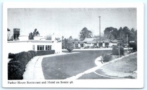 FAIRHOPE, AL~ Roadside PARKER HOUSE RESTAURANT & MOTEL 1950s Lee Parker Postcard