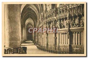 CARTE Post Old La Douce France Chartres Eute et Loir Interior Cathedral of th...