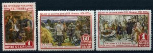 504377 USSR 1955 year anniversary of Lenin stamp set
