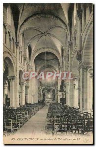 Old Postcard Chateauroux Interior of Notre Dame