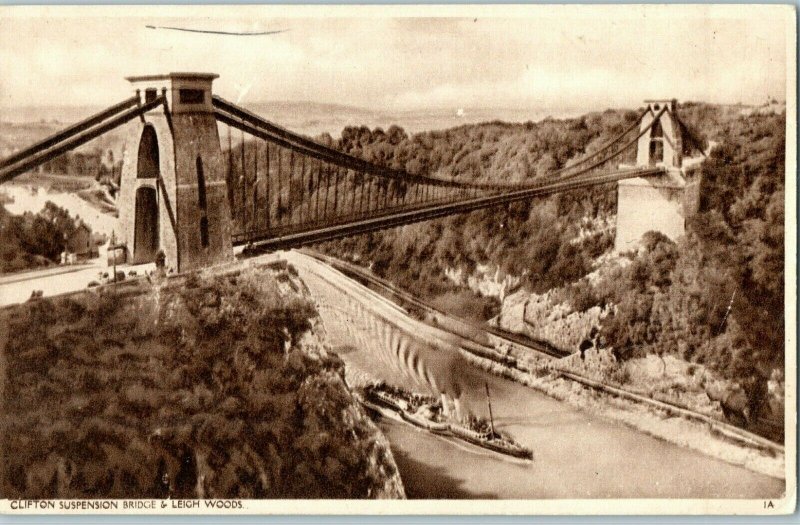 Bridges Postcard Clifton Suspension Bridge Bristol United Kingdom England