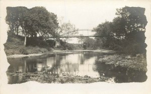 c1910 RPPC Steel RR Bridge on the Marais des Cygnes River KS or MO