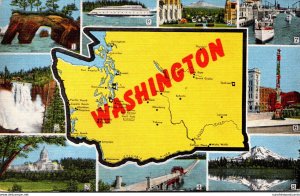 Washington Map With Multi Views