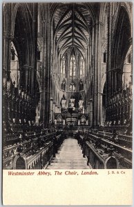 Westminster Abbey The Choir Royal Church London England Postcard