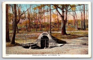 Gettysburg Pennsylvania~Spanglers Spring In Fall~Tiptons Studio PM 1931 Postcard