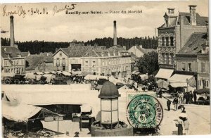 CPA AK ROMILLY-sur-SEINE - Place du Marché (179116)