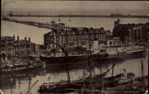 Dover Kent Harbour Ships Admiralty Pier c1910 Vintage Postcard