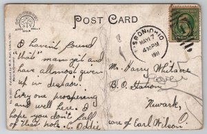 Lisbon OH Public Square 1911 Ohio Postcard G33