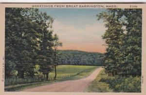 Massachusetts Greetings From Great Barrington Curteich