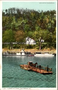 Ferry Crossing Kentucky River, High Bridge KY Vintage Postcard V42