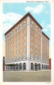 Zanesville Ohio 1930s Postcard Zane Hotel Muskingum County