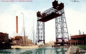 Chicago, Illinois - The Halsted Street Lift Bridge - c1908