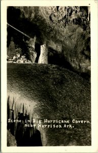 RPPC Scene in Big Hurricane Cavern Cave Interior Harrison Arkansas Postcard C8