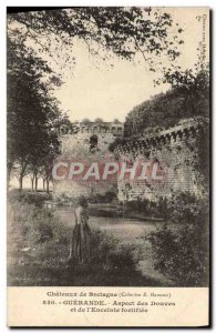 Old Postcard Guerande Appearance Moat and walled enclosure