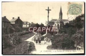 Old Postcard Cabourg Calvary L & # & # 39Abside of 39Eglise