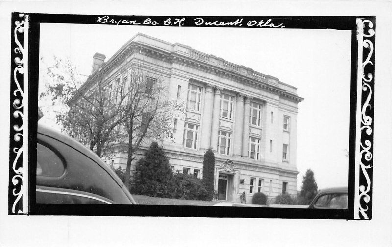 J34/ Durant Oklahoma RPPC Postcard c1950s Bryan County Court House 43