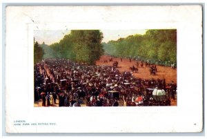 c1910 Hyde Park and Rotten Row London England Oilette Tuck Art Postcard 