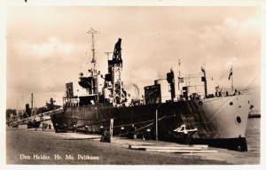 Den Helder Hr. Ms. Pelikaan Support Vessel Vintage RPPC C256