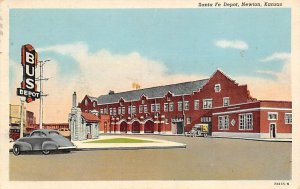 Santa Fe Depot Newton, Kansas, USA Bus Stations 1943 Missing Stamp 