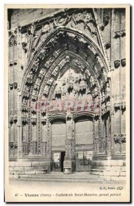 Postcard Old Vienna Cathedrale Saint Maurice Grand Portal