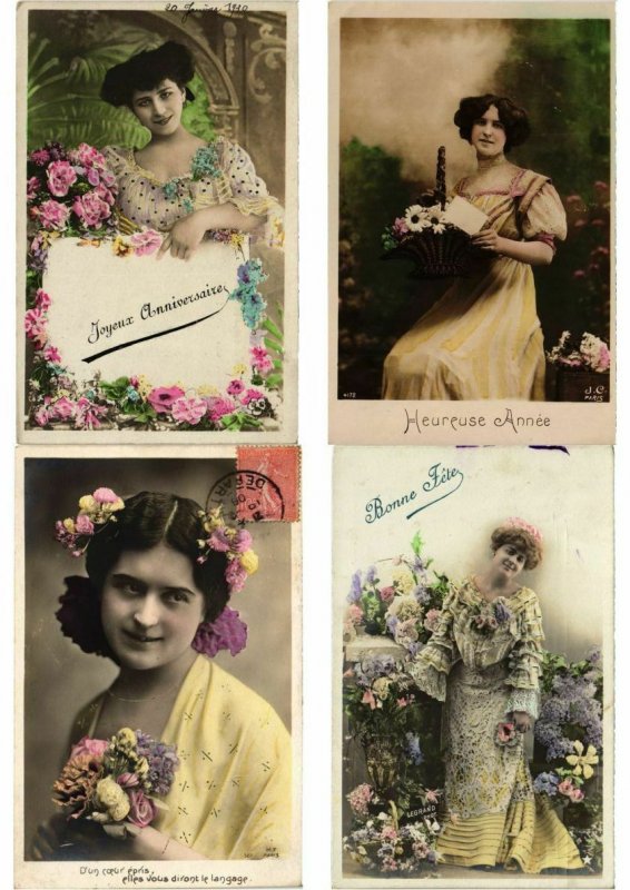 FEMMES LADIES GLAMOUR REAL PHOTO lot of 900 CPA Pre-1940 Part 2. (L2449)