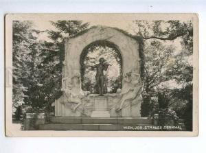 213967 AUSTRIA WIEN Composer J.Strauss monument photo postcard