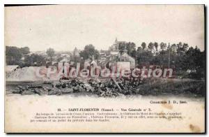 Postcard Old Saint Florentin Yonne Vue Generale