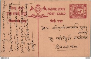 Jaipur Postal Stationery to Bandikui