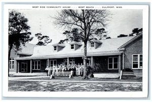 1952 West Side Community House Gulfport Mississippi MS Posted People Postcard