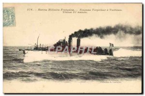 Postcard Old New Boat War destroyer has turbines