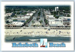 1960 Rehoboth Beach Delaware DE Vintage Postcard Aerial View Looking West Avenue