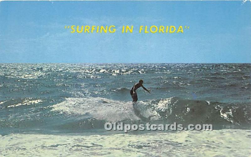 Surfing Florida, FL, USA Surfing Writing on back 