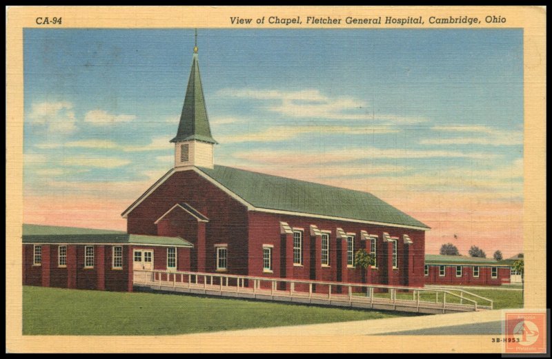 View of Chapel, Fletcher General Hospital, Cambridge, Ohio