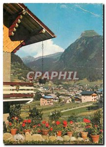 Postcard Old Morzine Haute Savoie Partial view of the resort and the Pointe R...