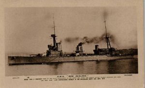 RPPC Photo British Royal Navy HMS New Zealand Sinking of German Cruiser Bluecher