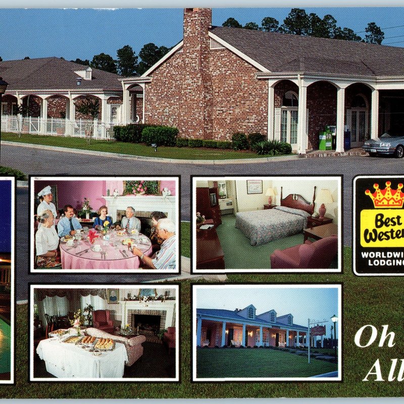 c1990s Santee, SC Best Western Inn Motel Golf Free HBO TV Oversized Postcard 3R