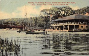 East Lyme Connecticut Golden Spur Park Dancing and Boating Pavilion PC AA2085