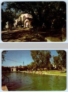 2 Postcards LEON, Guanajuato Mexico ~ HOTEL BALNEARIO COMANJILLA Swimming Pool