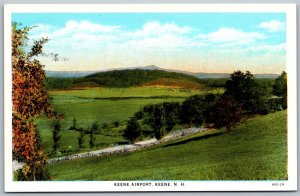 Keene New Hampshire 1930s Postcard Keene Airport